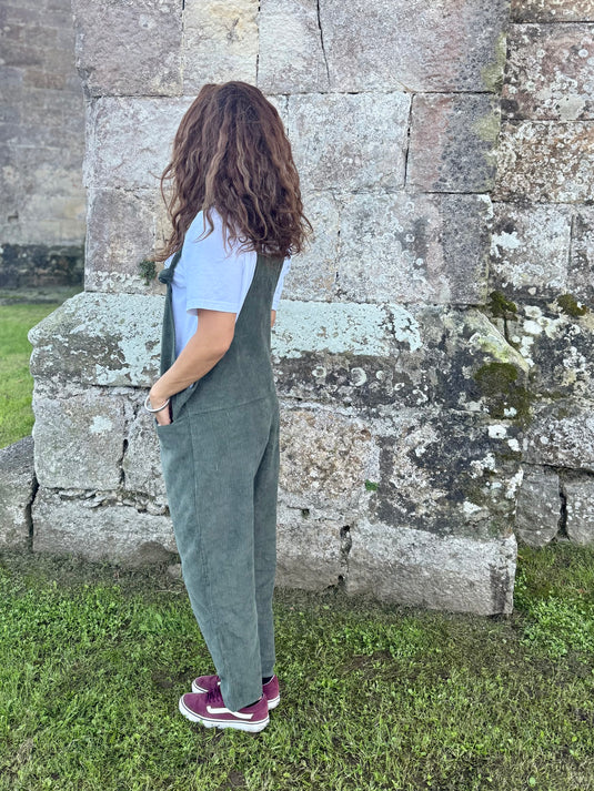 Green Corduroy Overall
