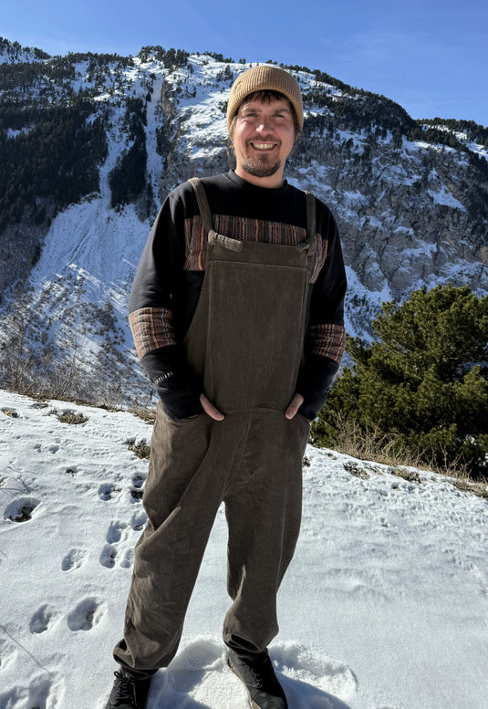 Chocolate Corduroy Overall